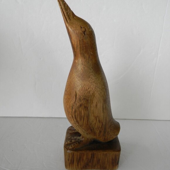 MADE IN PHILIPPINES WOOD CARVED 9.5"TALL SEAGULL BIRD COTTAGE BEACH HOUSE DECOR - Picture 1 of 7